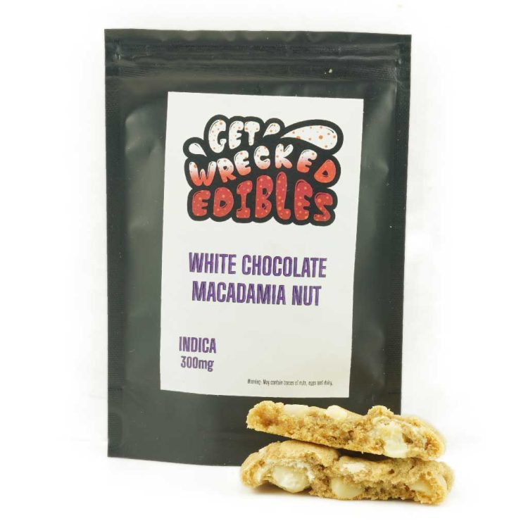 White Chocolate Macadamia Nut Cookies- Get Wrecked Edibles