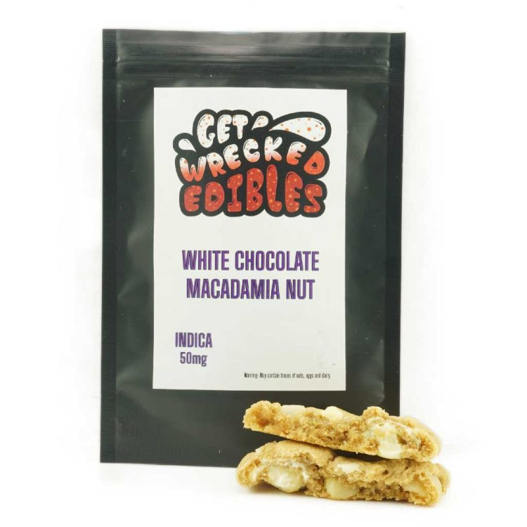 White Chocolate Macadamia Nut Cookies- Get Wrecked Edibles
