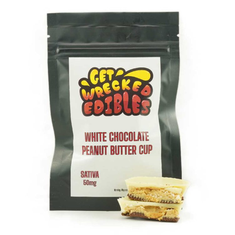 White Chocolate Peanut Butter Cups - Get Wrecked Edibles
