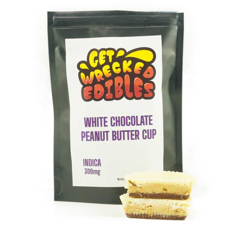 White Chocolate Peanut Butter Cups - Get Wrecked Edibles