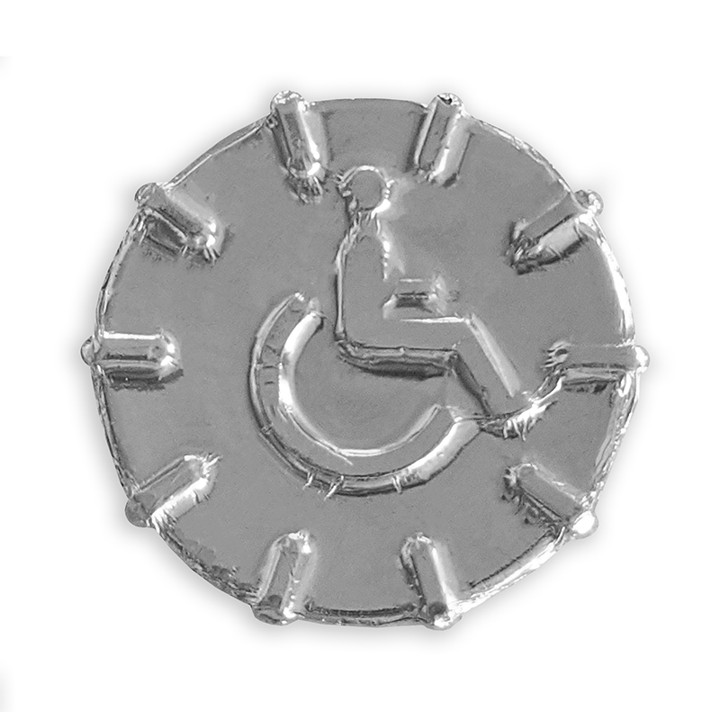 Silver Atomic Wheelchair Chocolate Puck 500mg