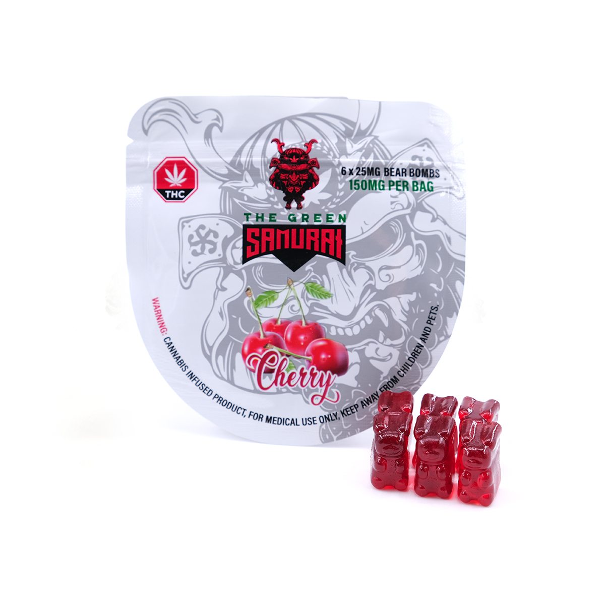 The Green Samurai – 150mg Bear Bombs – Cherry