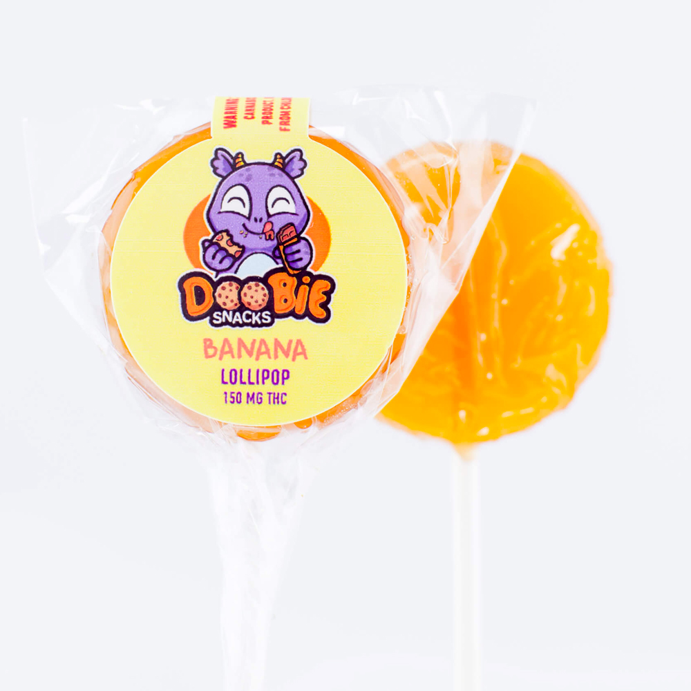Doobie Snacks – 150mg THC Lollipop – Banana