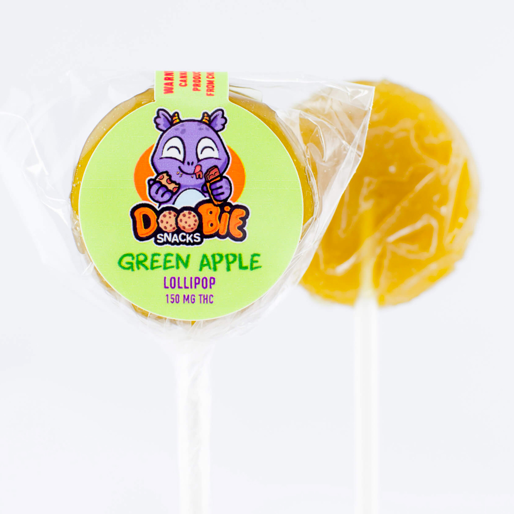 Doobie Snacks – 150mg THC Lollipop – Green Apple