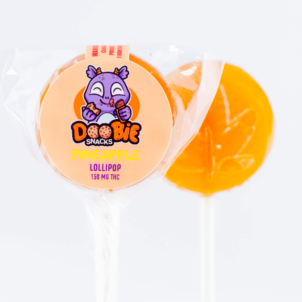 Doobie Snacks – 150mg THC Lollipop – Pineapple