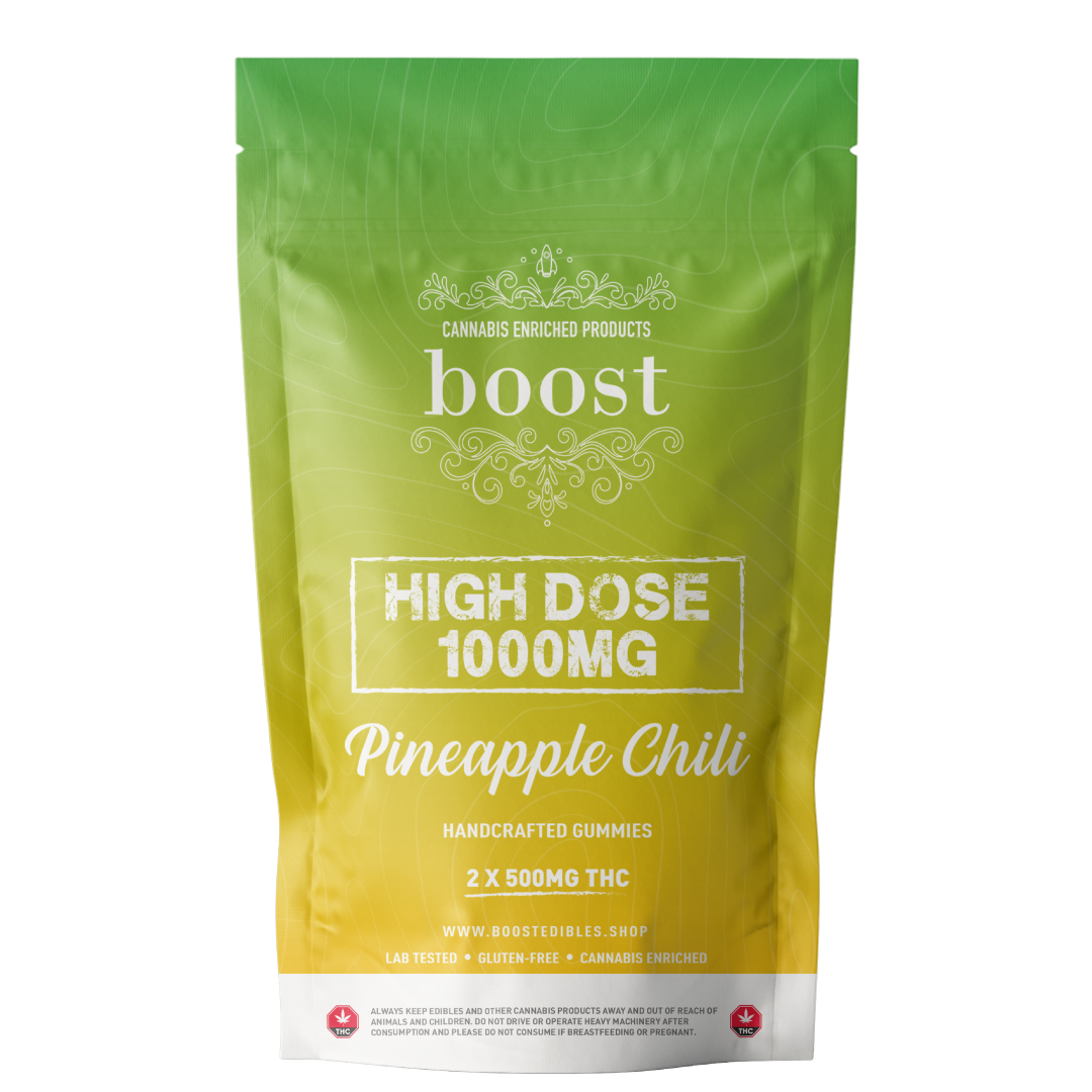 Boost THC High Dose - Pineapple Chili 1000mg Gummies