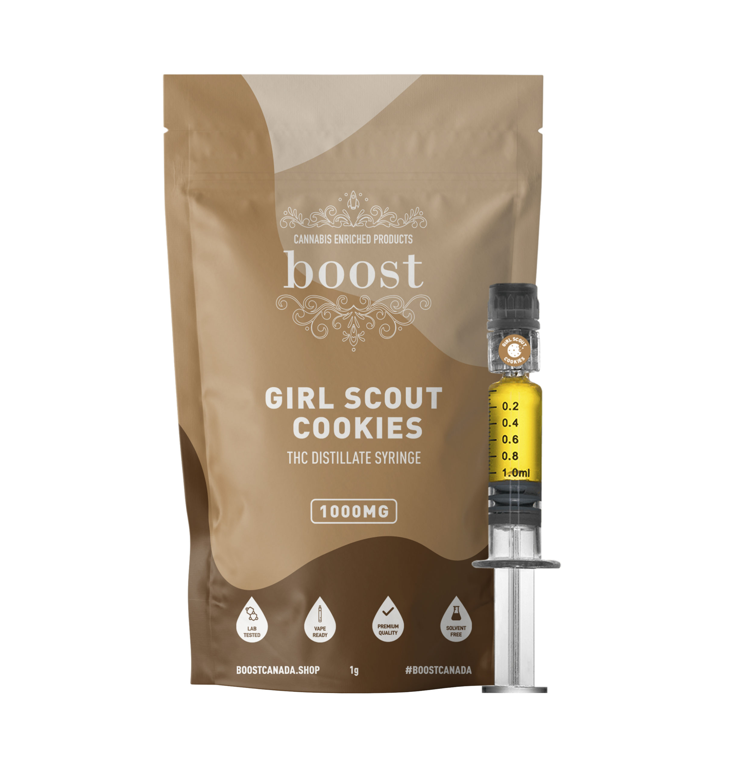 THC Distillate Glass Syringe - Girl Scout Cookies 1000mg