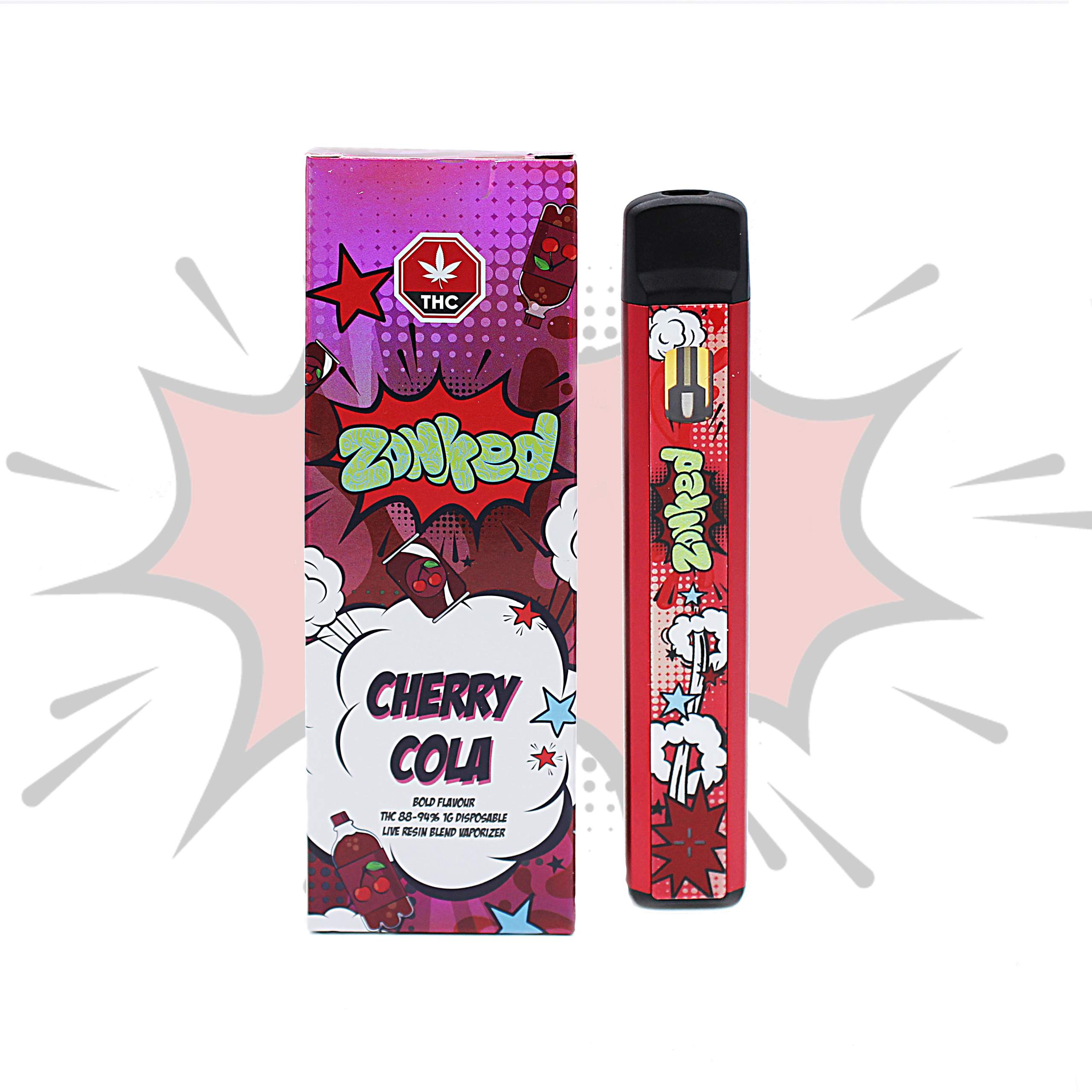 Zonked Live Resin Disposable Vape Pens (1g) - cherry Cola