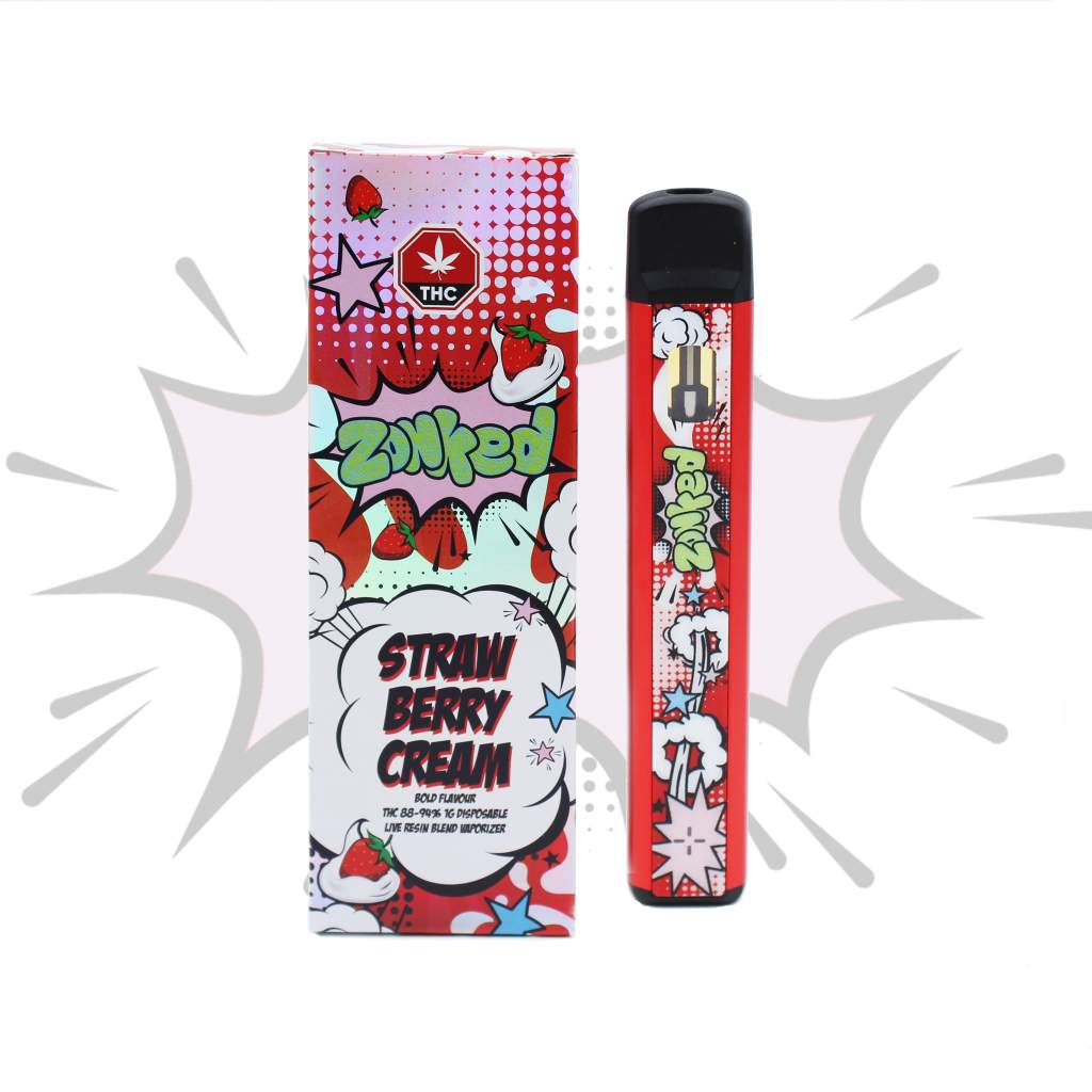 Buy Zonked Live Resin Disposable Vape Pens (1g) Strawberry Cream