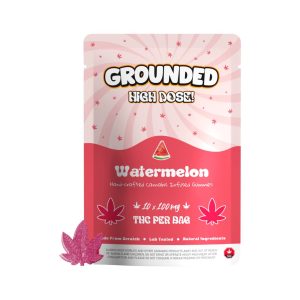 Grounded High Dose Leafs – Watermelon mg Gummies
