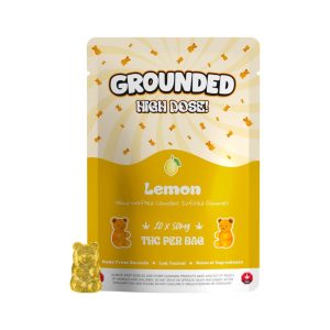 Grounded High Dose Bears – Lemon mg Gummies