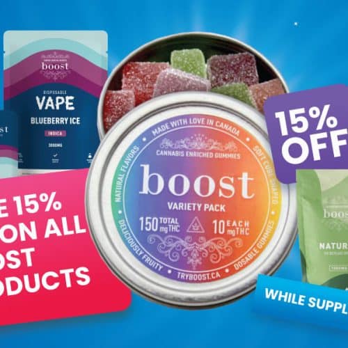 Boost cannabis vapes, shatter and edibles range - Bud Cargo