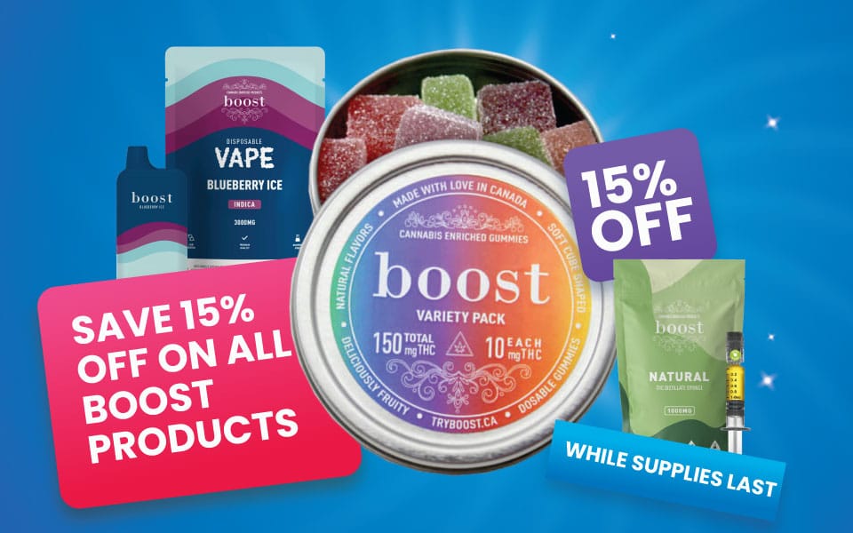 Boost cannabis vapes, shatter and edibles range - Bud Cargo
