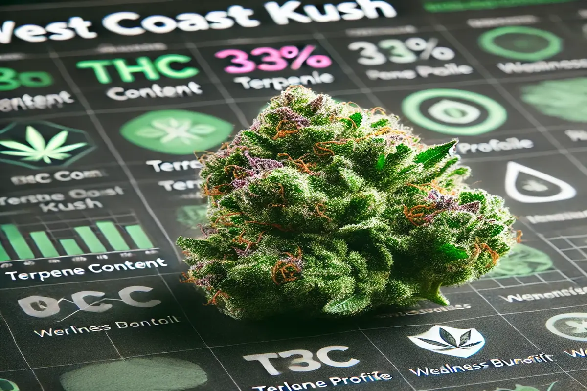 West Coast Kush Strain THC Content, Terpene Profile & Benefits