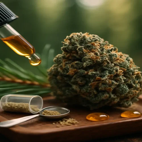 Microdosing the Pine Tar Strain Gentle Calm with an Indica Icon