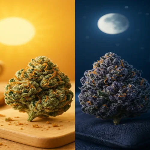 Biscotti weed strain effects vs Death Bubba Day friendly or lights out