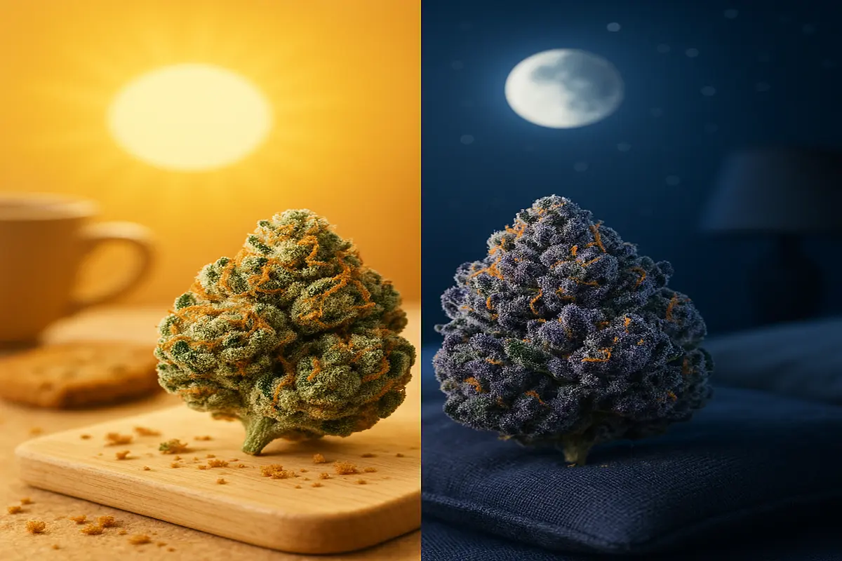 Biscotti weed strain effects vs Death Bubba Day friendly or lights out