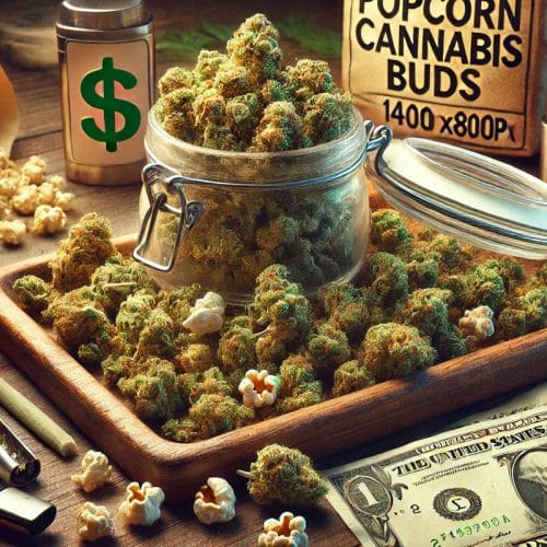 popcorn cannabis buds banner