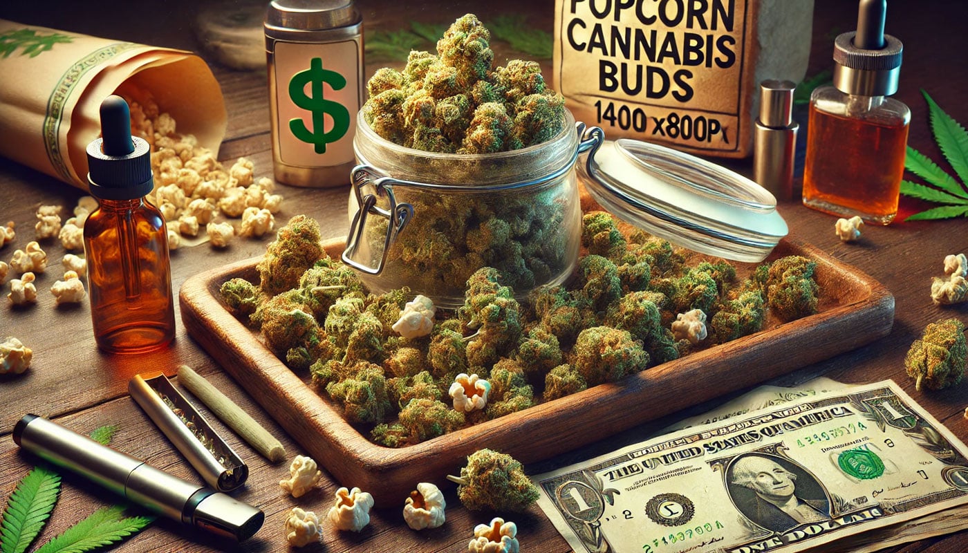 popcorn cannabis buds banner