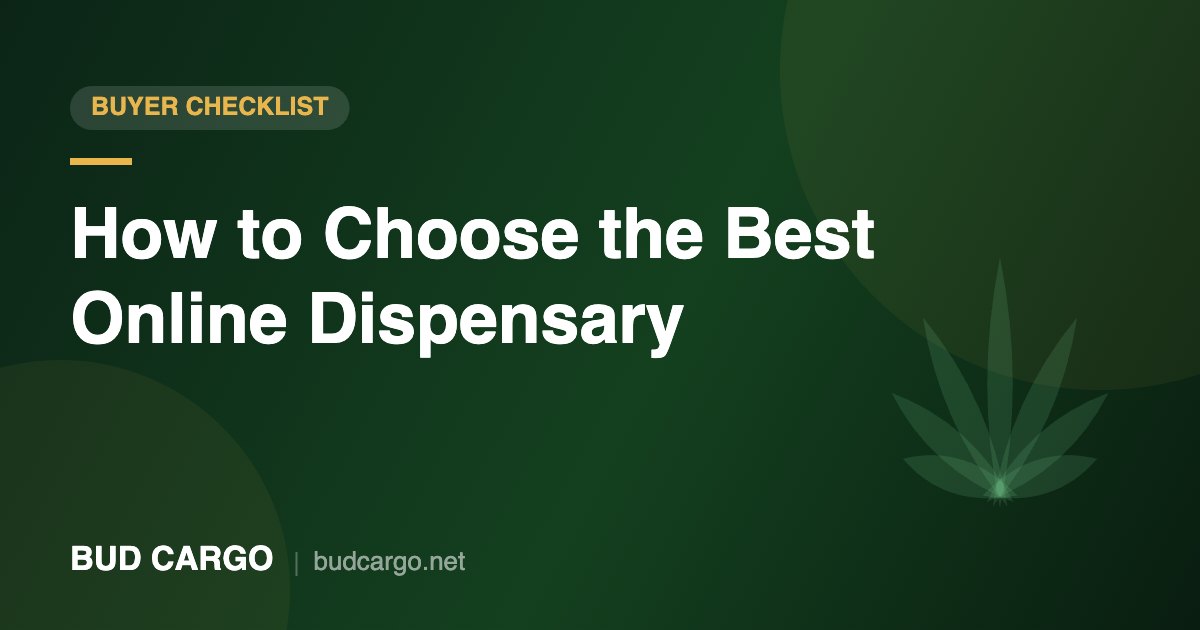 How to choose the best online dispensary in Canada checklist - Bud Cargo